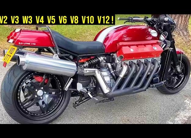 Мотоциклы с двигателями V8, V10, V12